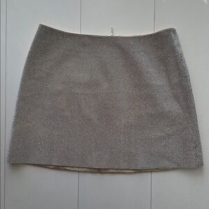 Nué Glittering Silver Mini Skirt